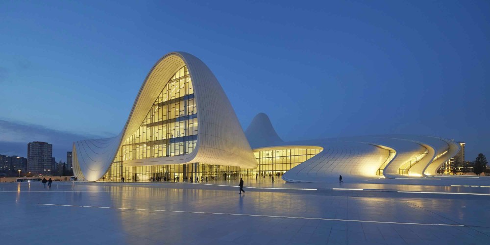 HAC_Exterior_baku مرکز فرهنگی حیدر علی اُف شگفتی