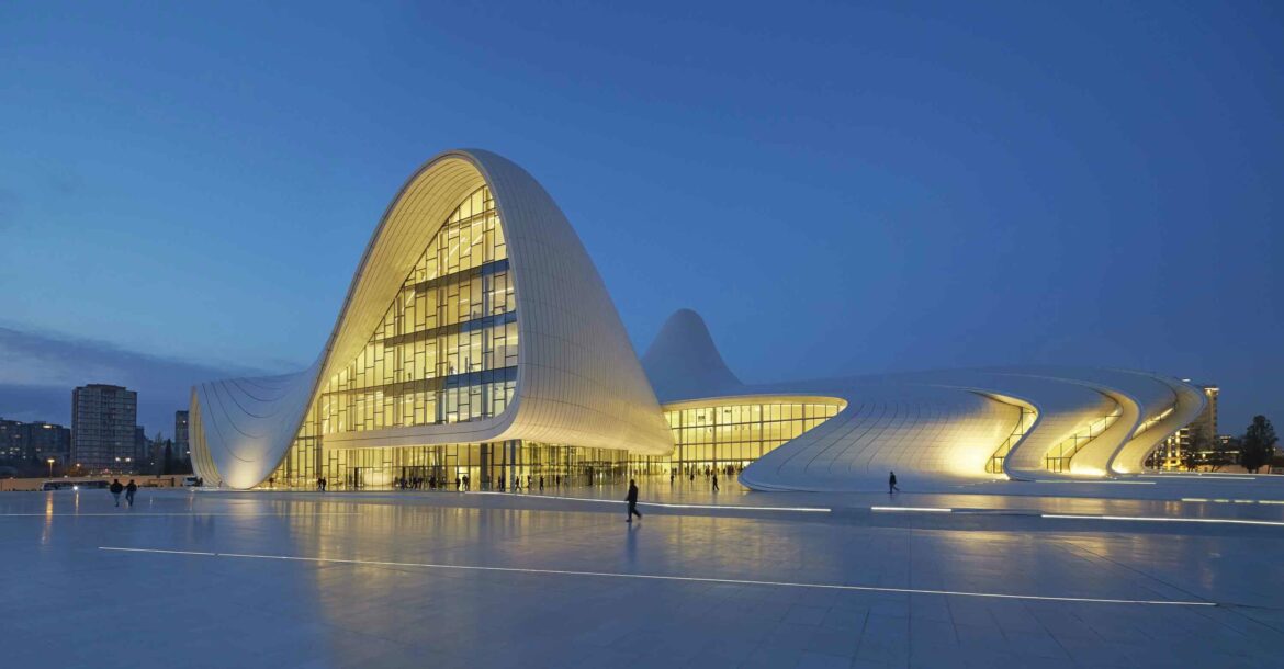HAC_Exterior_baku مرکز فرهنگی حیدر علی اُف شگفتی