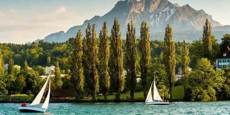 Yachts on Lake Lucerne
