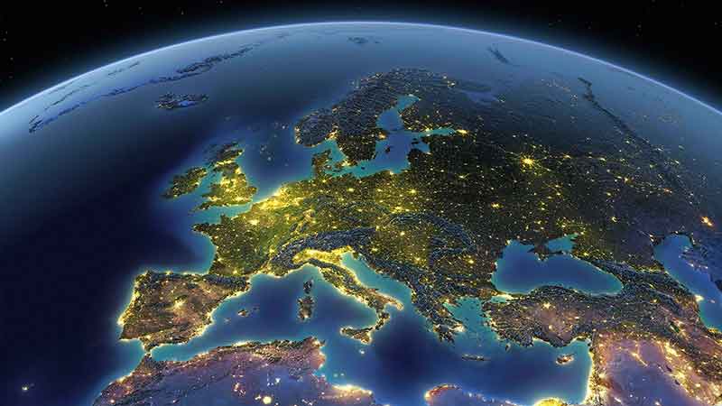 قاره اروپا از فضا