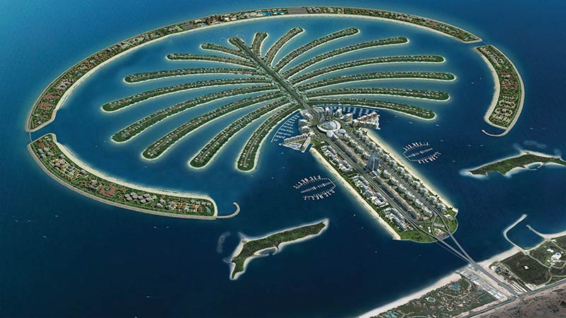 عکس جزایر مصنوعی دبی