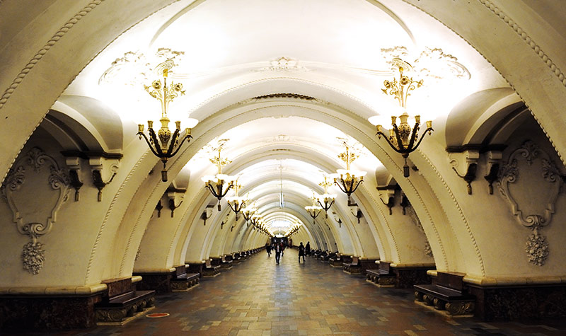 متروی زیبای شهر مسکو در روسیه