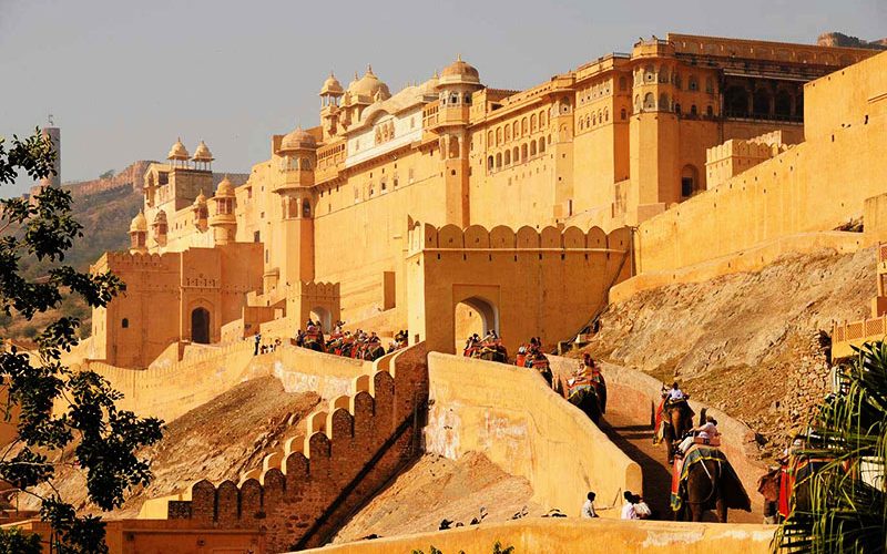 فیل سواری در مسیر قلعه