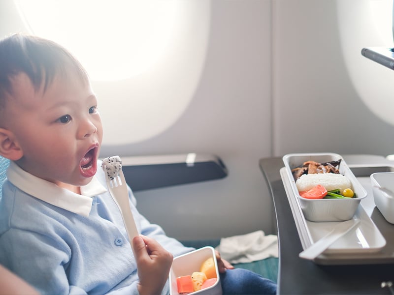 خوراکی برای کودکان در هواپیما - الی گشت