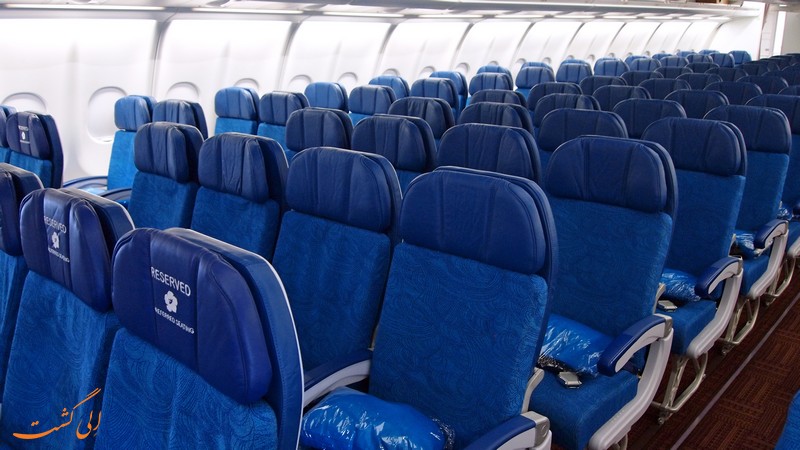 رنگ صندلی های هواپیما
