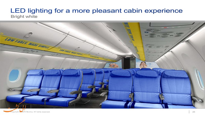 درباره رنگ صندلی های هواپیما
