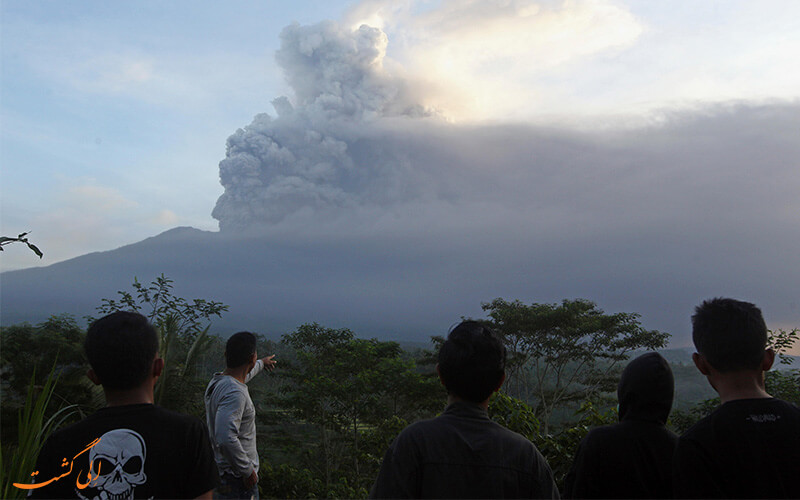 فعال شدن آتشفشان بالی