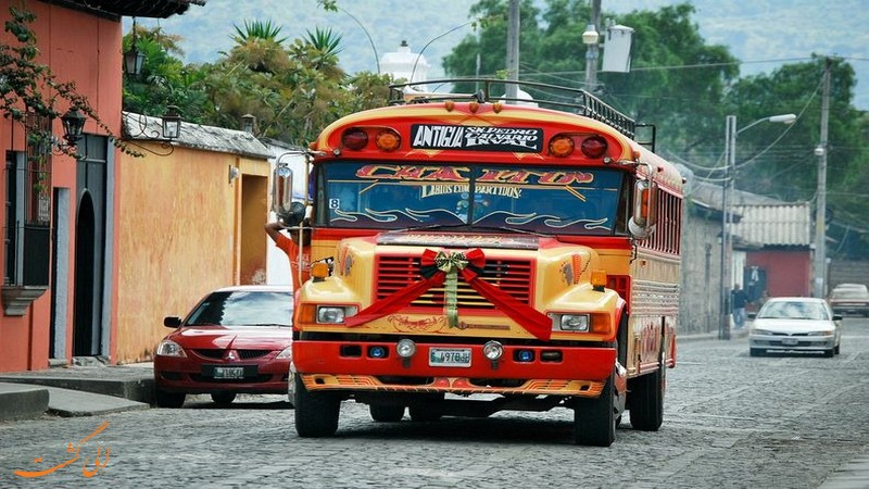 عکس اتوبوس های مرغی گواتمالا
