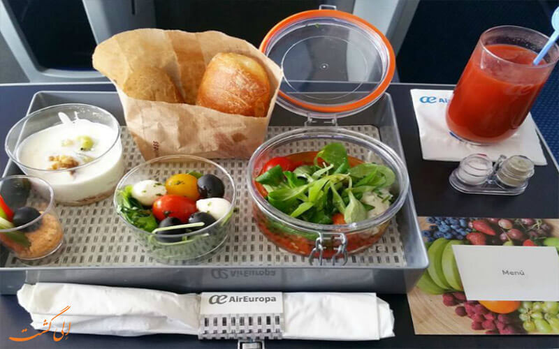 طعم متفاوت غذاهایی با سبزیجات در هواپیما