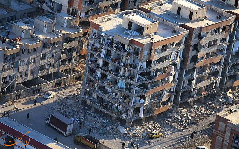 اثر زلزله بر شهر کرمانشاه