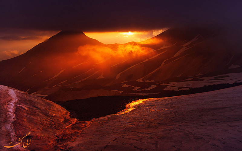غروب قله آراگاتس ارمنستان