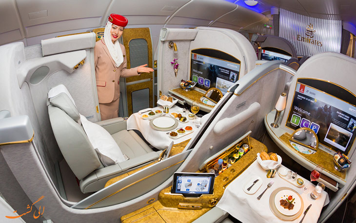 غذای هواپیمایی امارات-مهماندار هواپیما