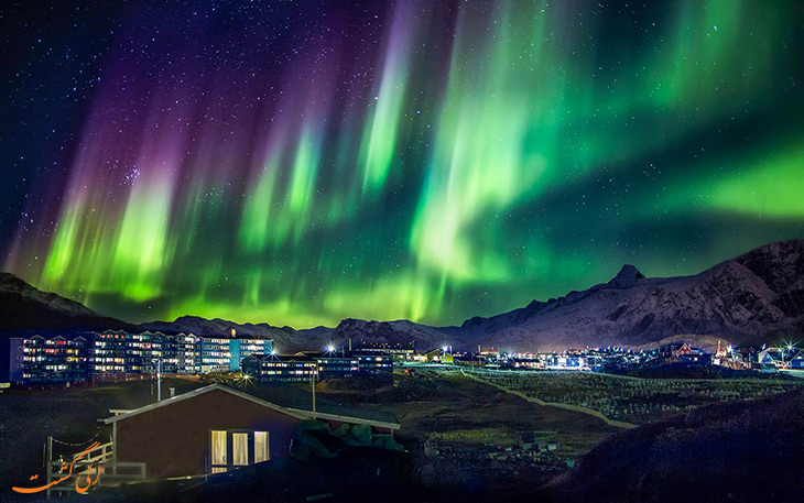 شفق آسمانی در گرینلند