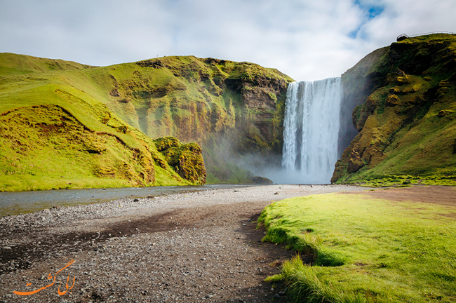 آبشار Skogafoss در ایسلند