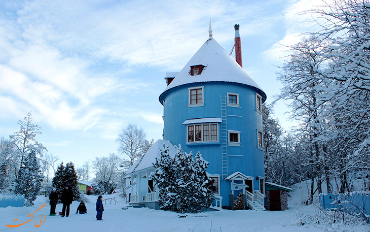 پارک مومین های فنلاند در زمستان