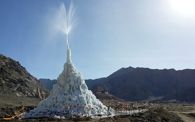این کوه یخی مصنوعی مشکل آب هیمالیا را حل کرد!