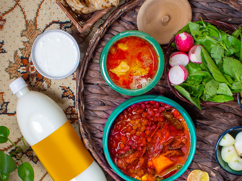 آبگوشت چرب و چیلی کلم قمری
