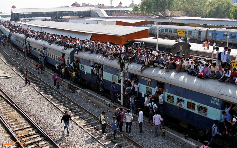 شلوغ ترین قطار دنیا
