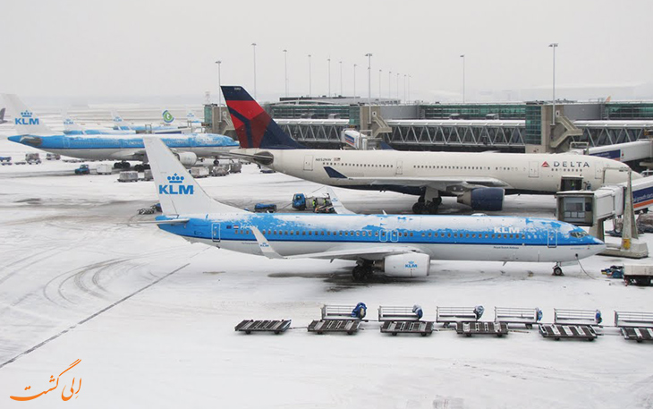 فرودگاه اسخیپول در زمستان
