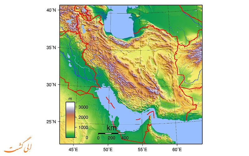 کم ارتفاع ترین مراکز استان ایران