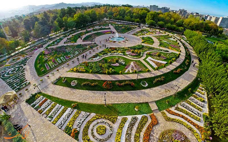 نمایی هوایی از باغ بوتانیکال مشهد