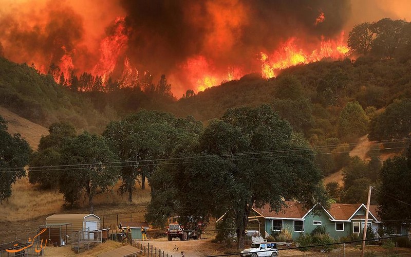 آتش سوزی در کالیفرنیای آمریکا