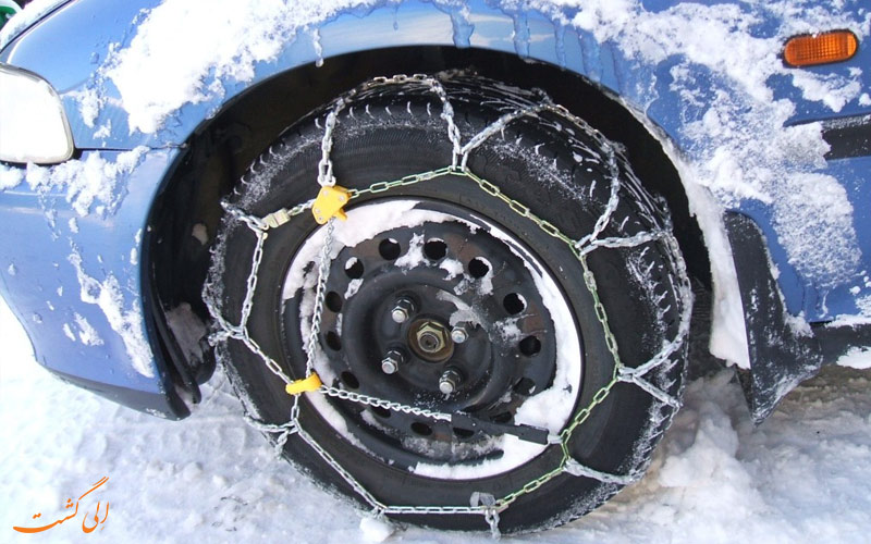 رانندگی در برف و یخ-زنجیر چرخ