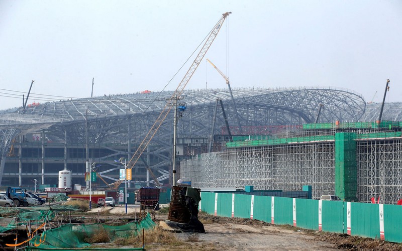ساختمان نیمه ساخته ترمینال فرودگاه پکن
