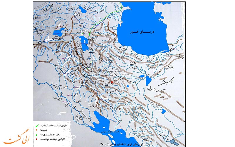 نقشه مکان قرارگیری ساکنین اولیه ایران نقشه مکان قرارگیری ساکنین اولیه ایران