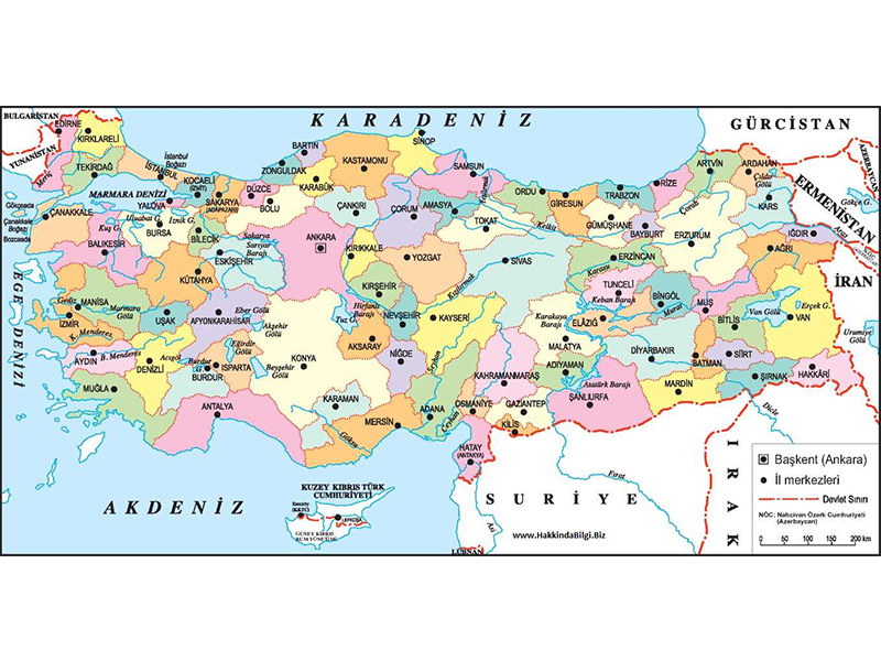 نقشه کامل ترکیه