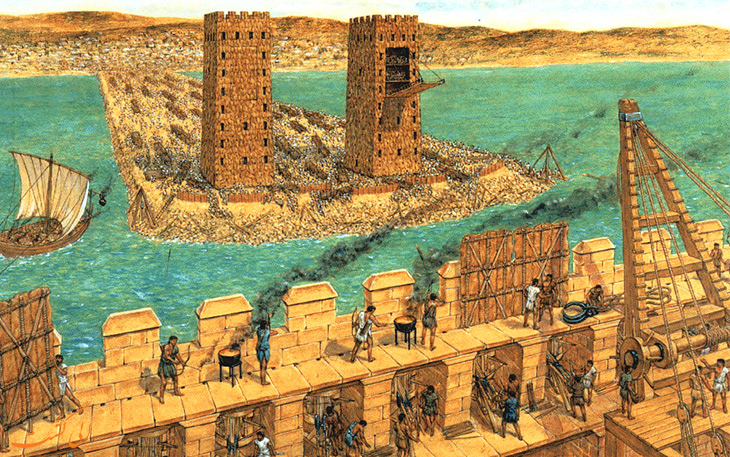 محاصره شهر باستانی تایر و تخریب شهر اوشو