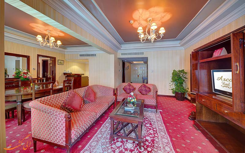 فضای نشیمن در هتل اسکوت دبی