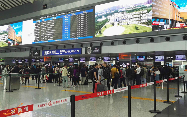 ترمینال ها باند فرود فرودگاه چنگدو چین