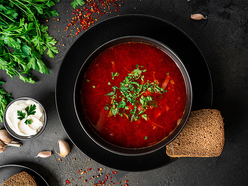 بورش غذای روسی