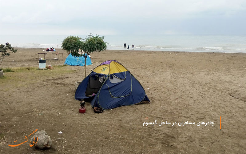 چادر زدن در پارک و کنار دریا گیسوم-پارک جنگلی گیسوم