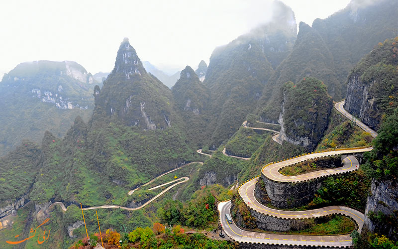 جاده منتهی به پارک ملی تیان‌من چین