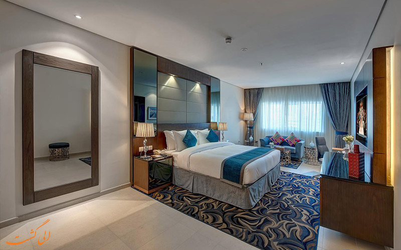 نمونه ای اتاق با تخت کینگ در هتل امگا دبی