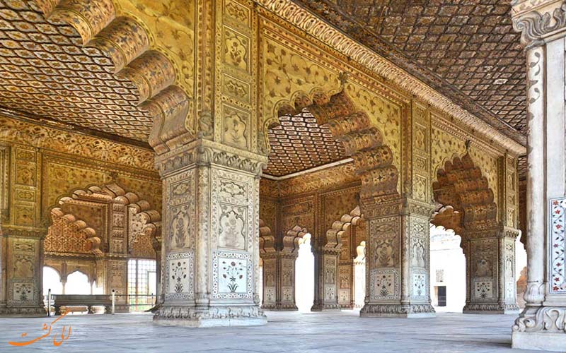 تزئینات-درون-دیوان-خاص قلعه سرخ دهلی
