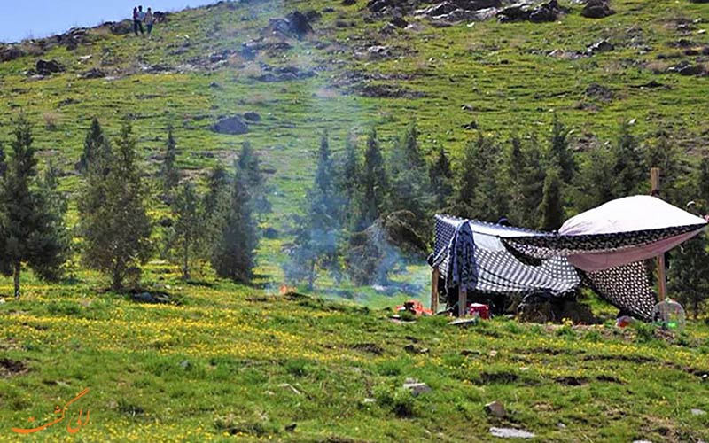 نمایی بهاری از ییلاقان روستای عنبران مشهد