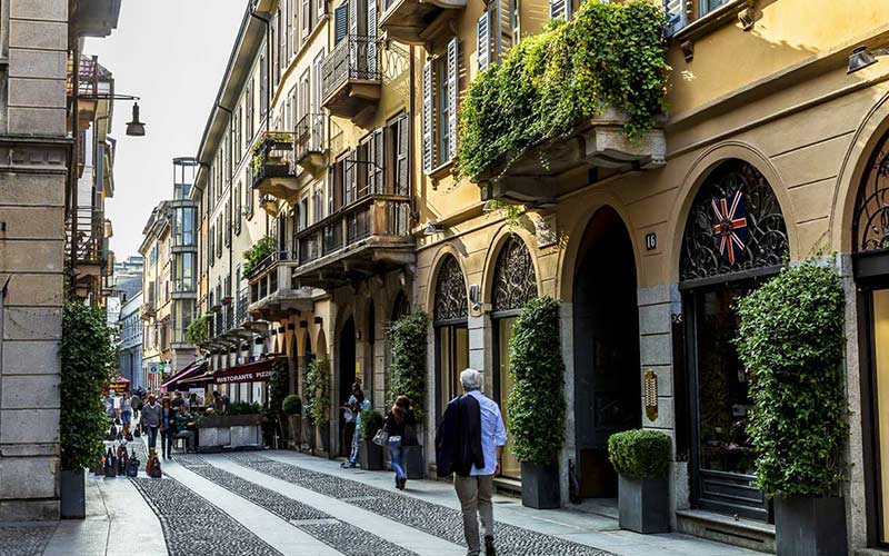 نمایی از منطقه خرید Brera نمایی از منطقه خرید Brera