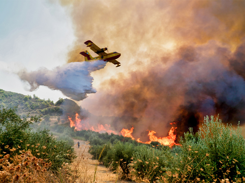 خسارت های آتش سوزی در یونان