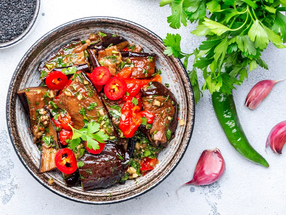 بادمجان سیچوانی - غذاهای چینی