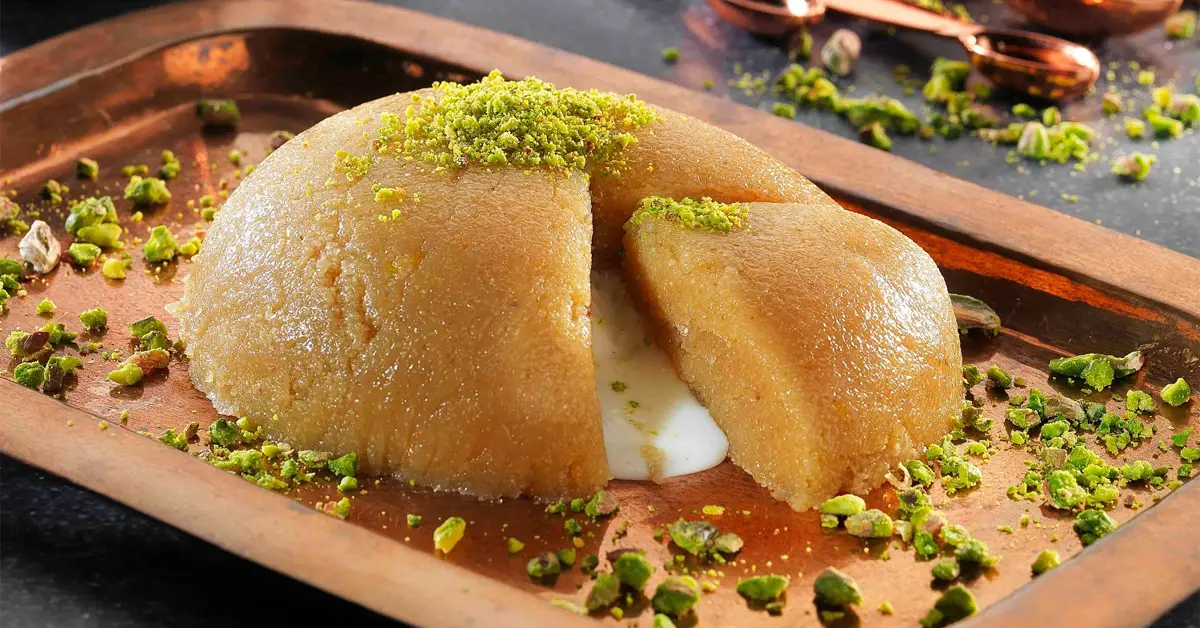 حلوا با بستنی  (Dondurmalı İrmik Helvası)