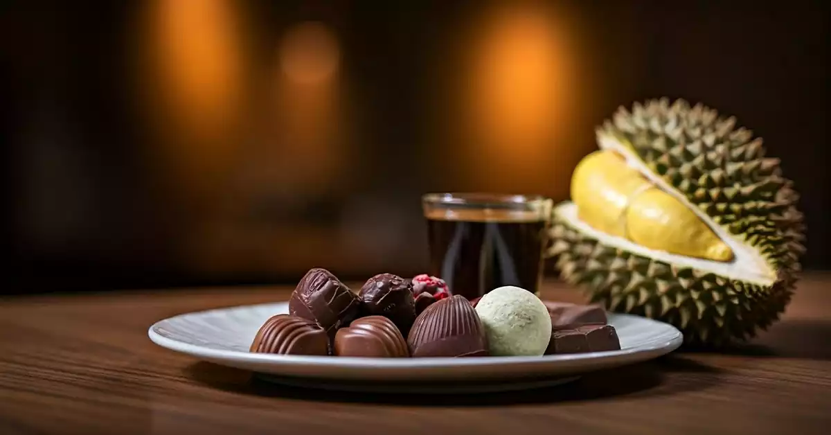 شکلات های دوریان و نارگیل مالزی - سوغاتی های کوالالامپور