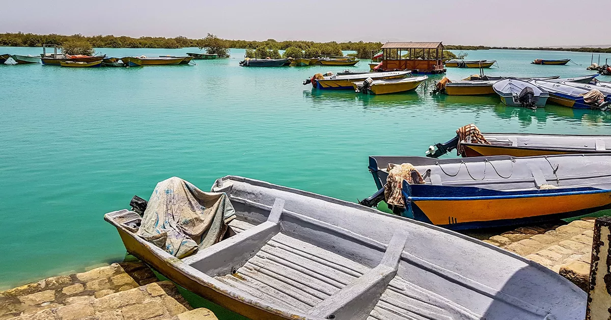 نمای هوایی جزایر قشم و کیش